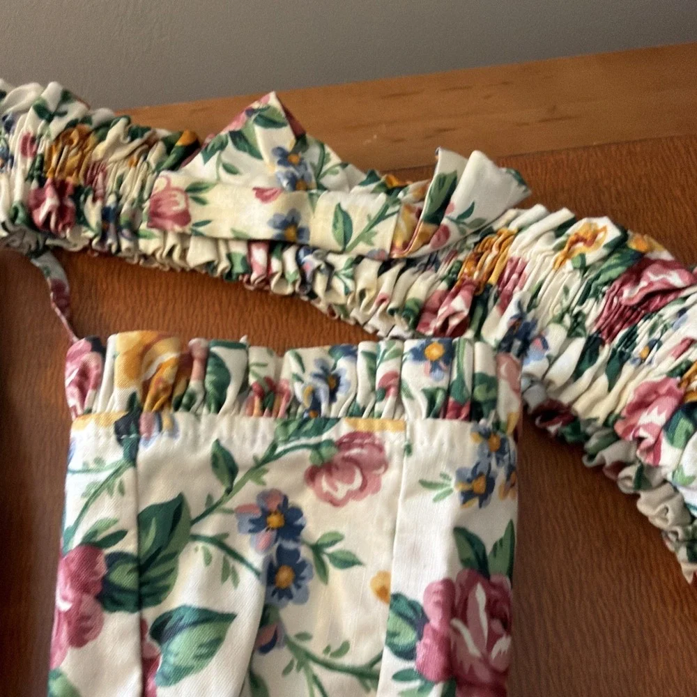 Longaberger Garden of Splendor Basket Liner 4 PC Lot Retired